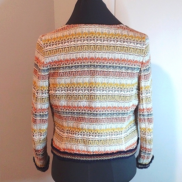 Zara Trafaluc Cardigan Tweed Multicolor Jacket Size M - Picture 5 of 7